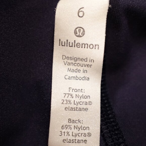 Lululemon pace rival crop pants women's 6 navy - Picture 9 of 10
